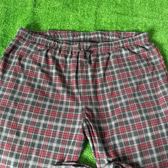 Fruit of the Loom Black Red Fleece Pockets Loungewear Pajama Pants Big Size 2XL - Picture 7 of 12